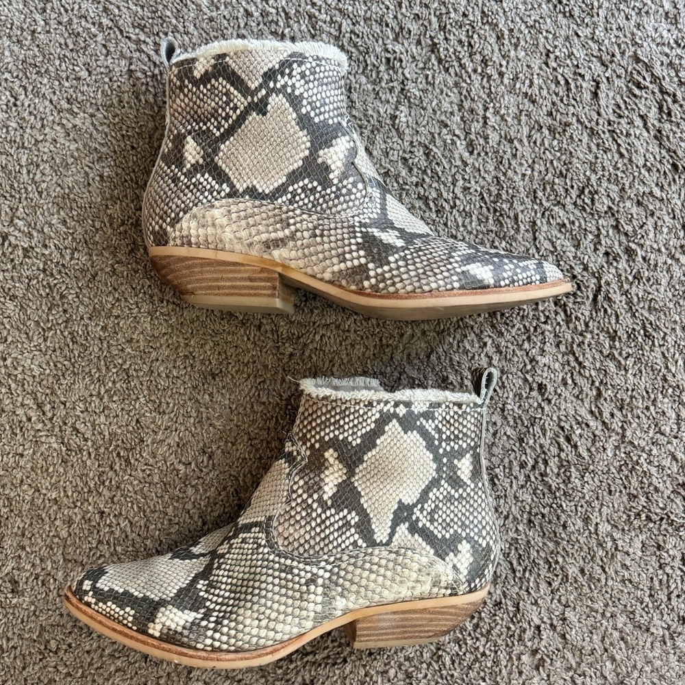 Dolce Vita Snakeskin Unity Ankle Boots
